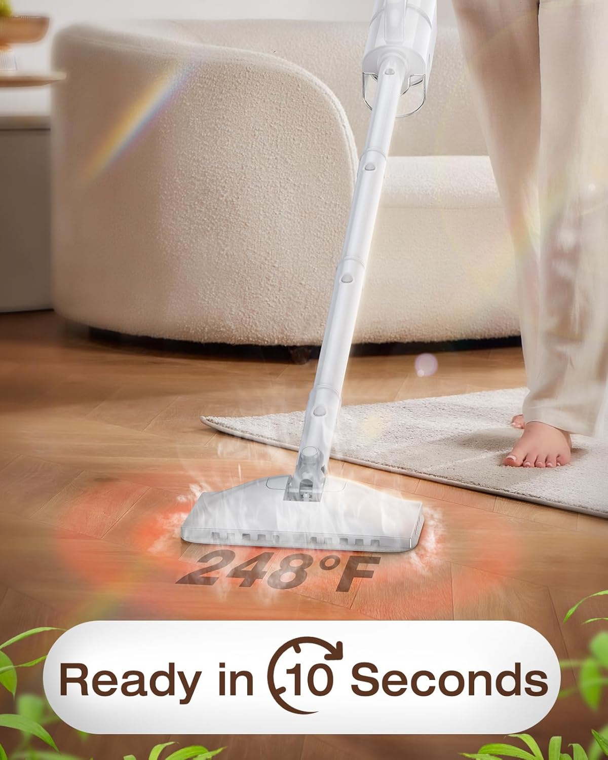 LABIGO Mop a Vapor 10 em 1 com Limpador a Vapor Portátil Destacável