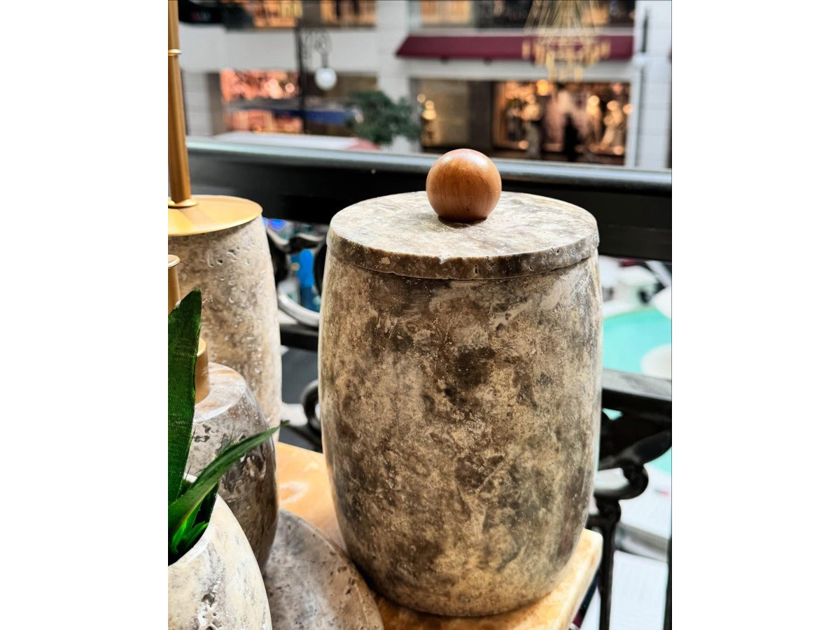 Conjunto de banheiro turco com 7 peças em travertino prateado